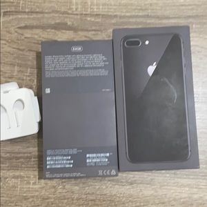 Empty grey Apple phone box